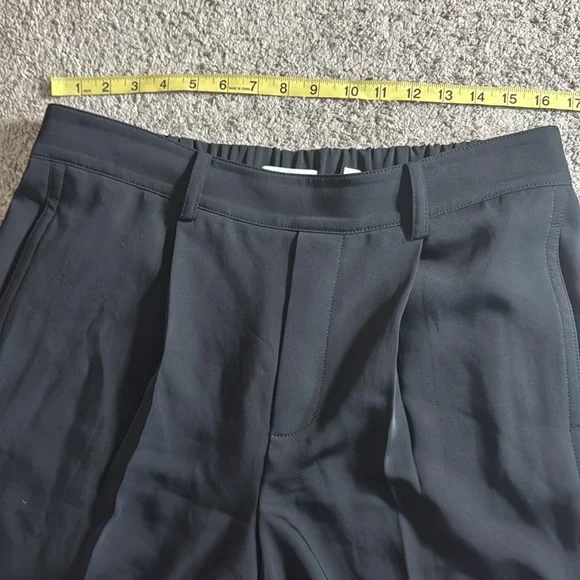 Vince. Large black trouser pants pull on elastic back waist women’s $325 work - Picture 10 of 12